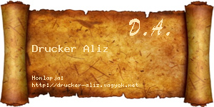Drucker Aliz névjegykártya